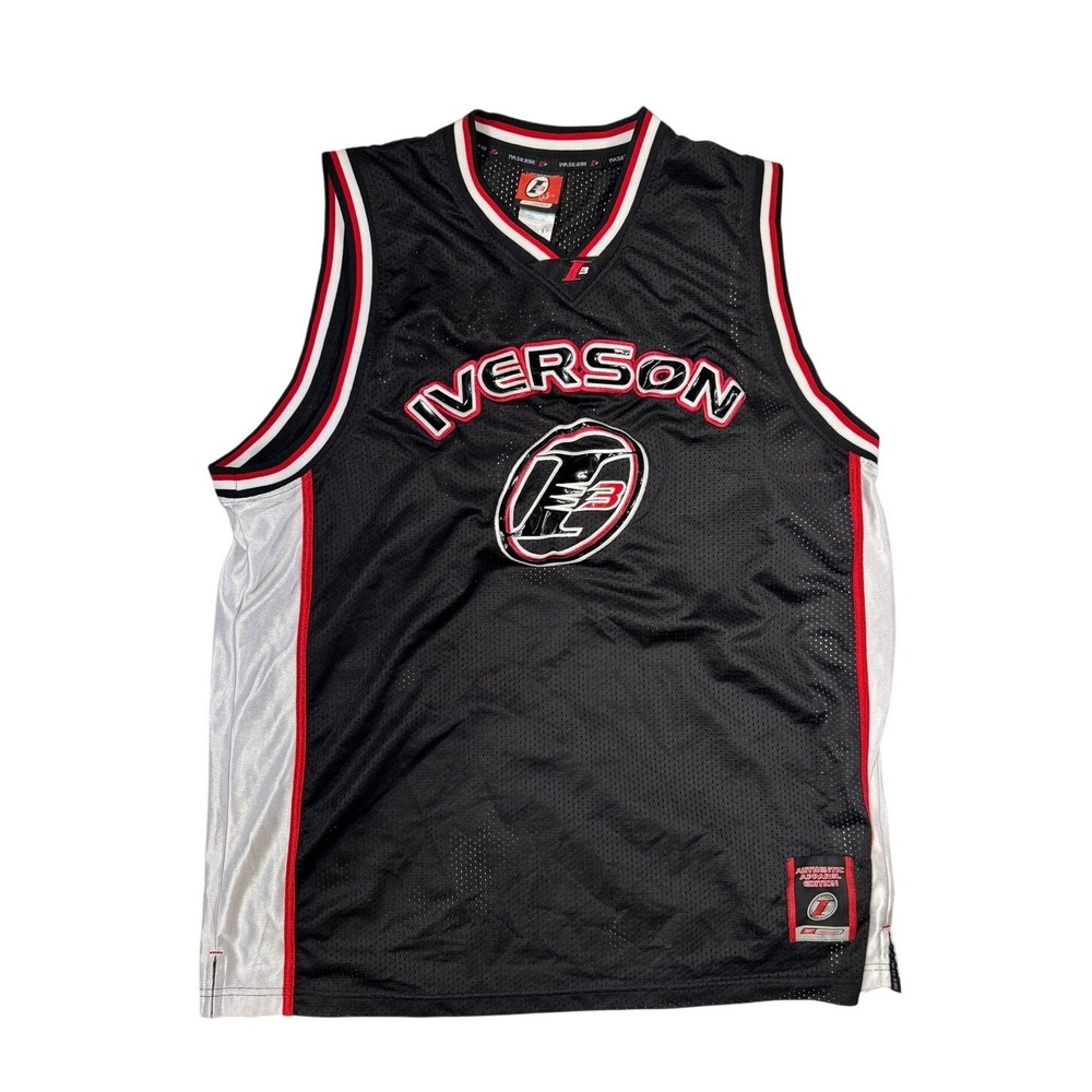 Reebok Limited Edition I3 Allen Iverson The Answer Jersey XL Black Hip Hop Y2K